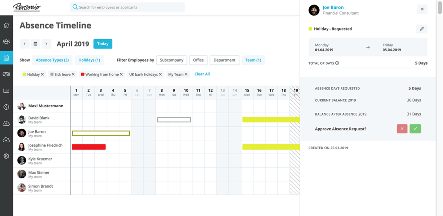 Personio screenshot - 24 Best Cloud-Based HRIS Reviewed in 2025