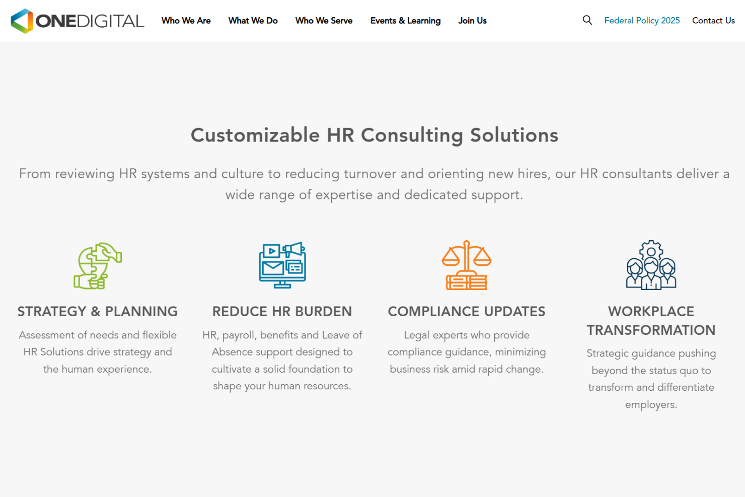 OneDigital screenshot - 17 Best HR Consulting Firms Atlanta Reviewed in 2025