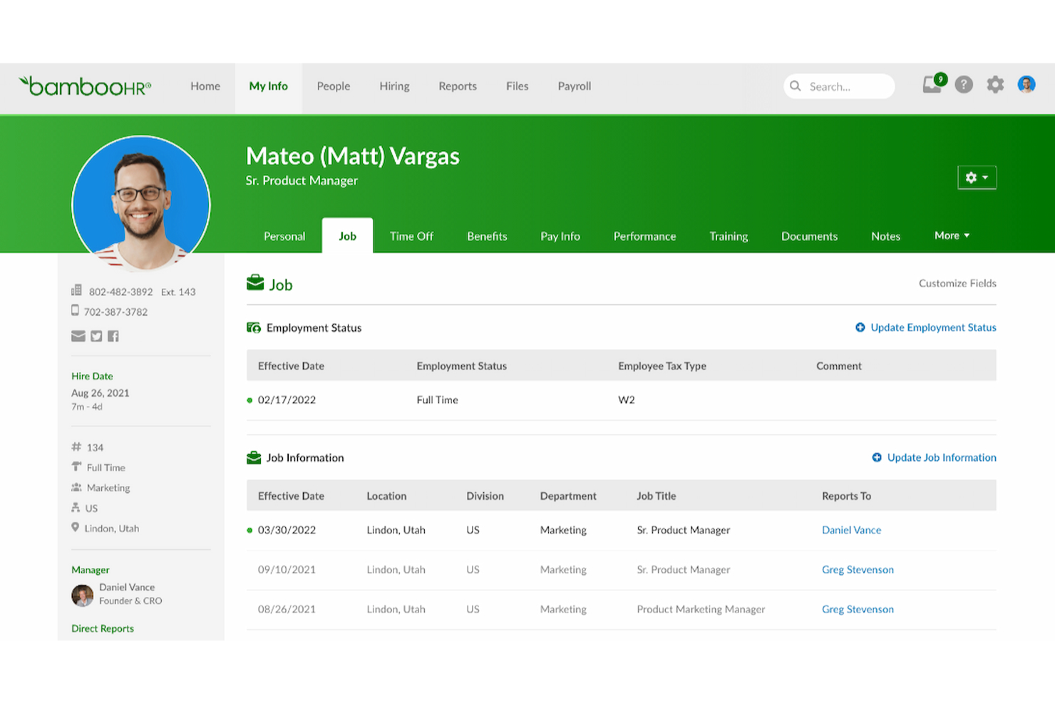 BambooHR® screenshot - 24 Best Paycor Alternatives Reviewed in 2025