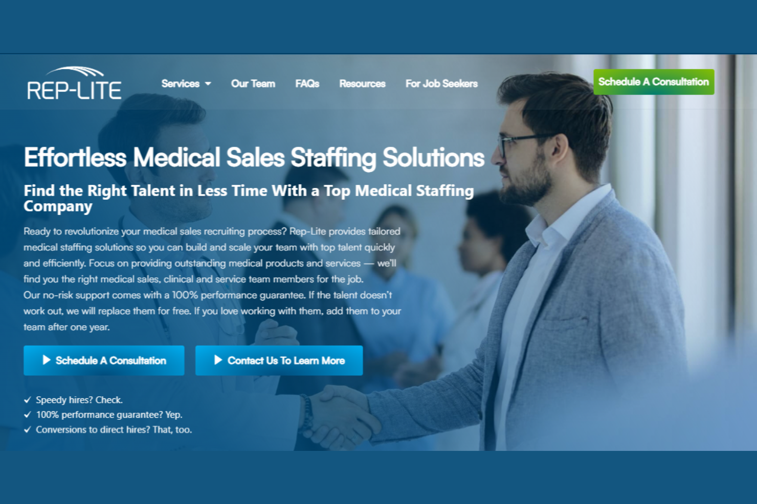 Rep-Lite screenshot - 20 Best Healthcare Recruiting Companies Reviewed in 2025