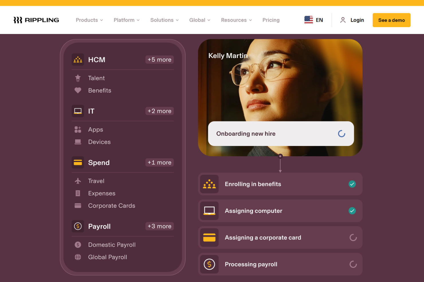 Rippling screenshot - The 27 Best HR Services Reviewed in 2026