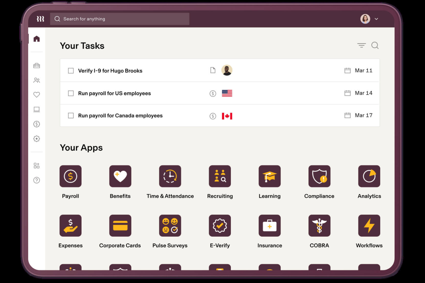 Rippling screenshot - 20 Best HiBob Alternatives Reviewed in 2026