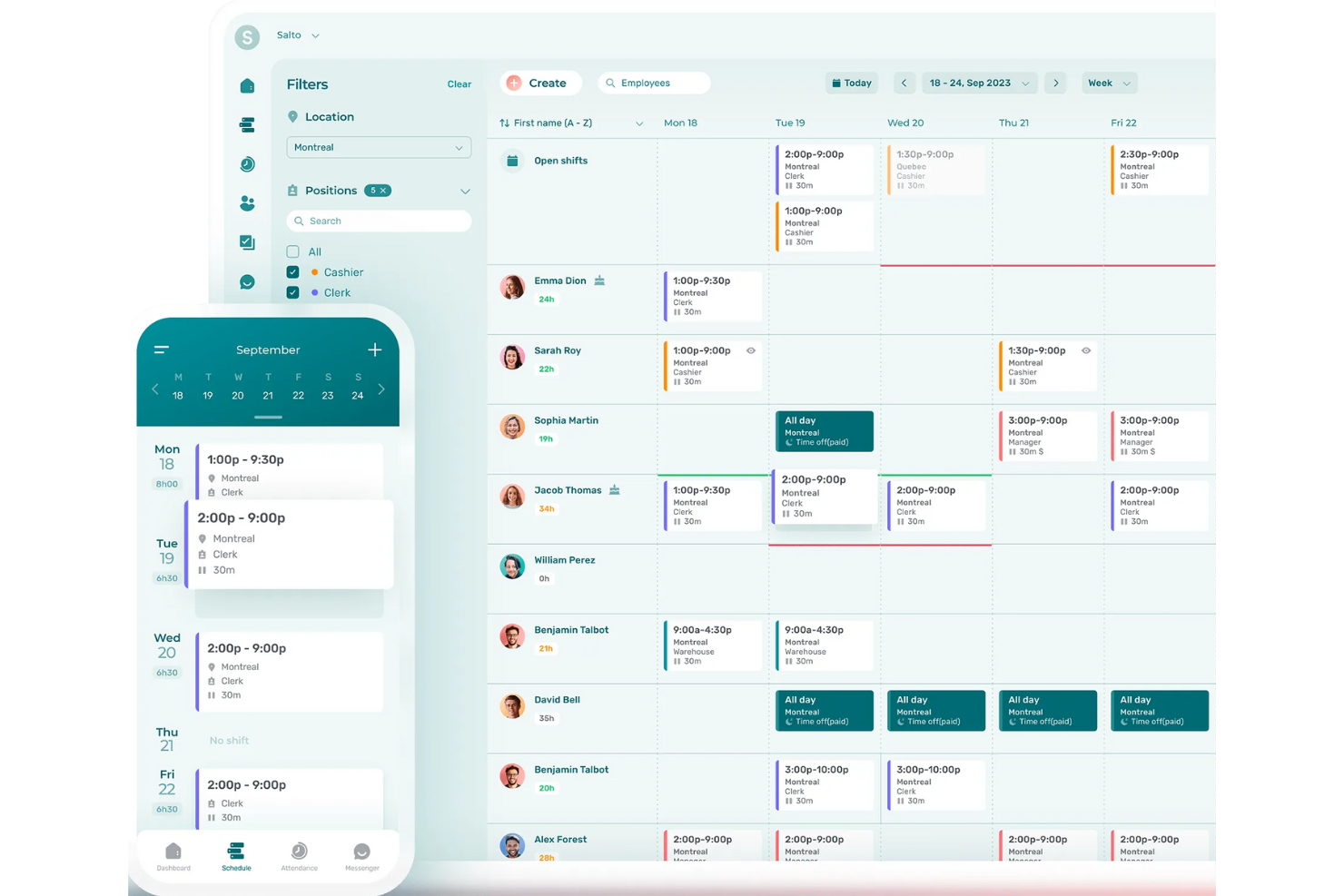 Agendrix screenshot - 30 Best Online Employee Scheduling Software Reviewed For 2025