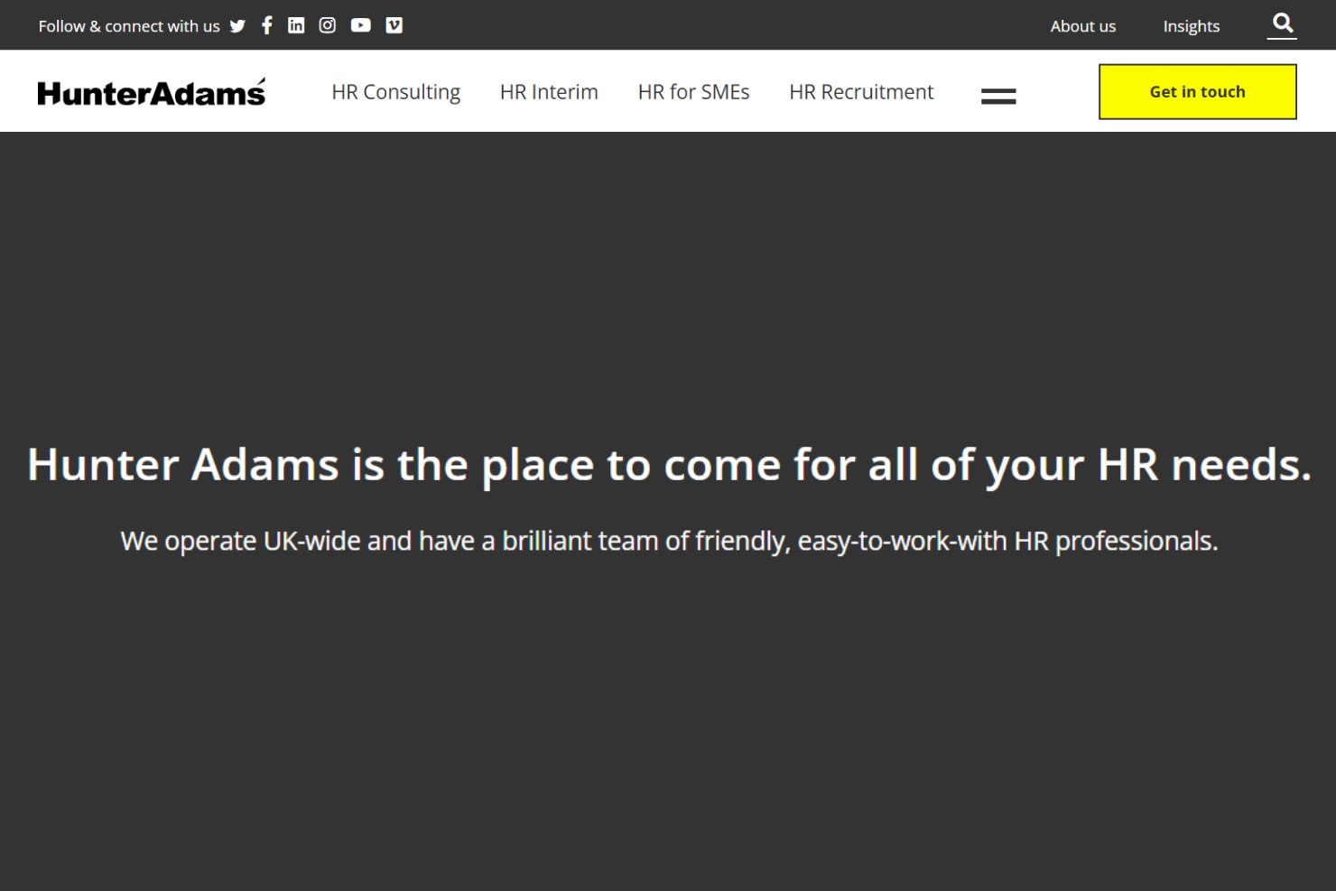Hunter Adams screenshot - 16 Best HR Services in the UK: Reviewed in 2026