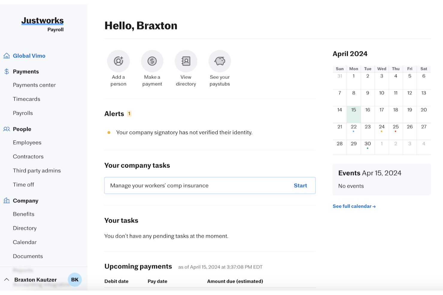 Justworks screenshot - 10 Best Employer of Record in Germany: Reviewed in 2026