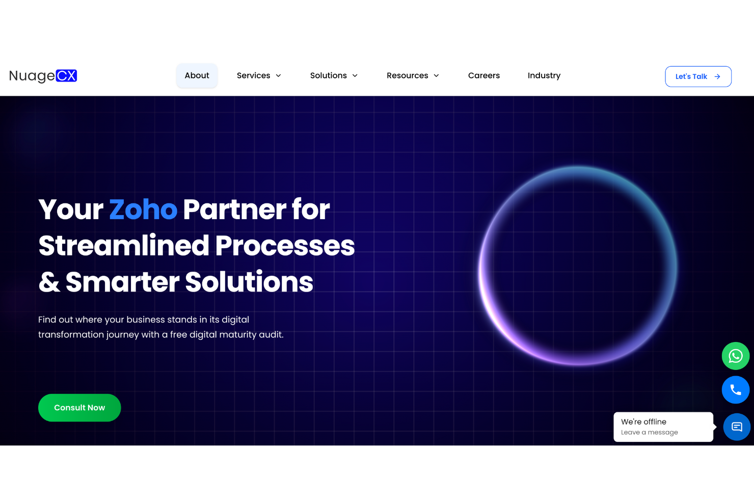 NuageCX screenshot - Top 20 Zoho People Partners for 2026