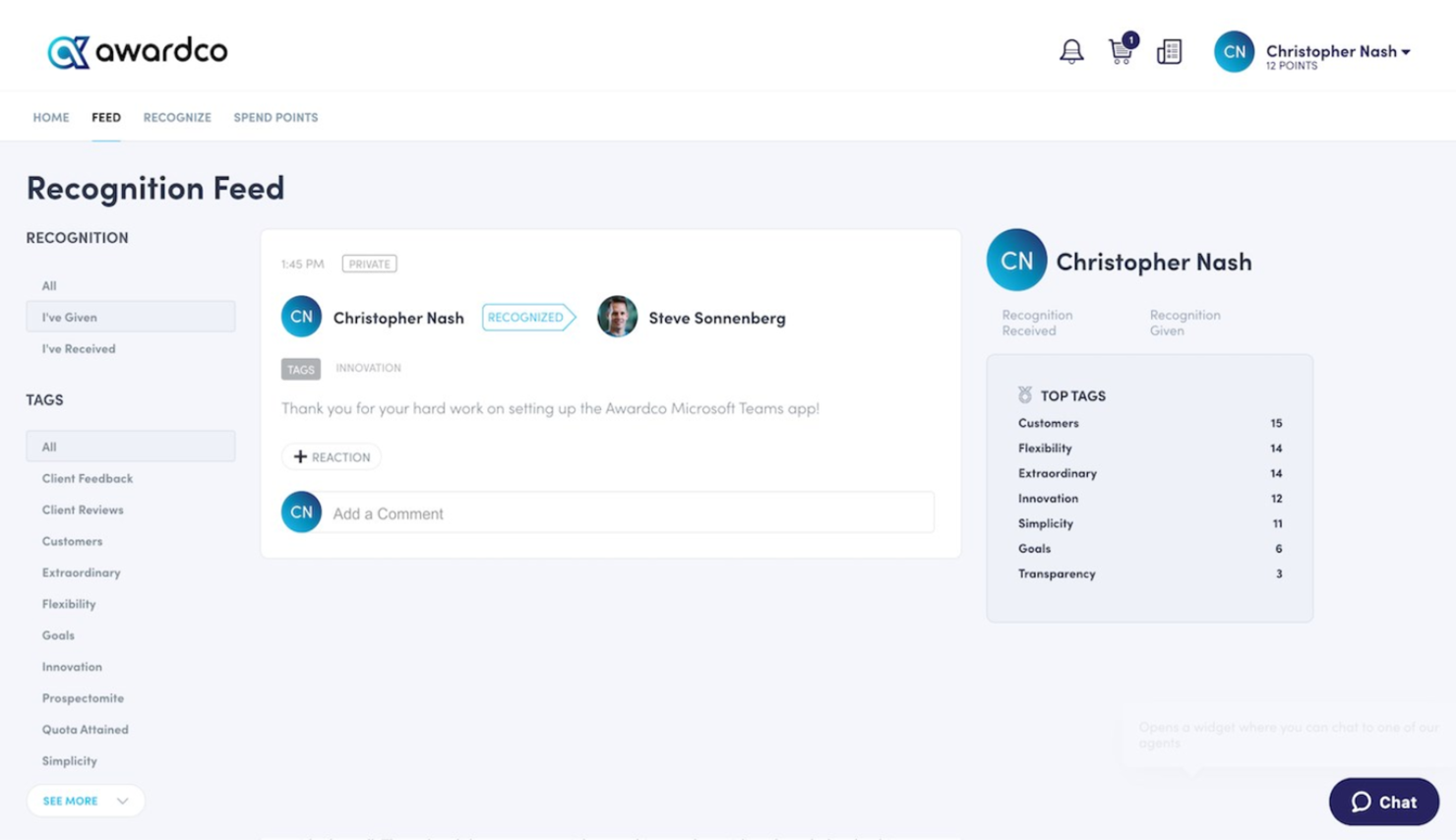 Awardco screenshot - 18 Best AI Employee Engagement Tools Reviewed in 2026