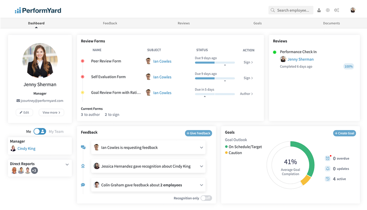 PerformYard screenshot - 14 Best Leapsome Alternatives Reviewed in 2025