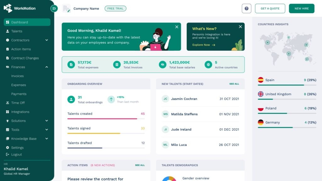 WorkMotion screenshot - 23 Best Employer of Record in Brazil: Reviewed in 2026