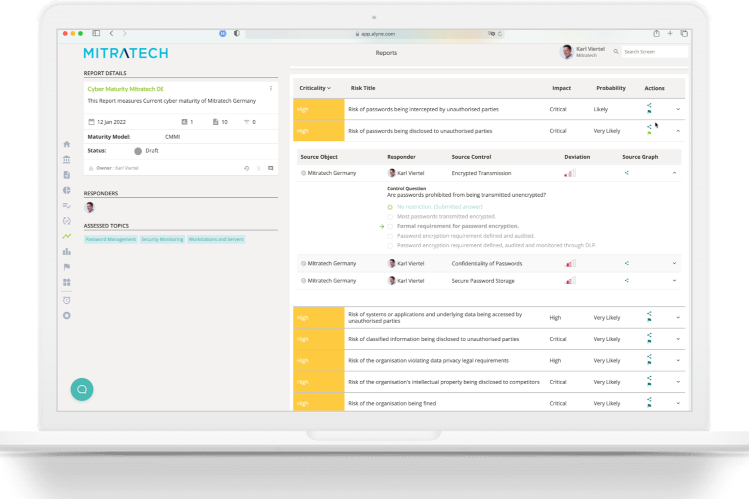 Mitratech Alyne screenshot - 16 Best AI Risk Management Tools Reviewed in 2026