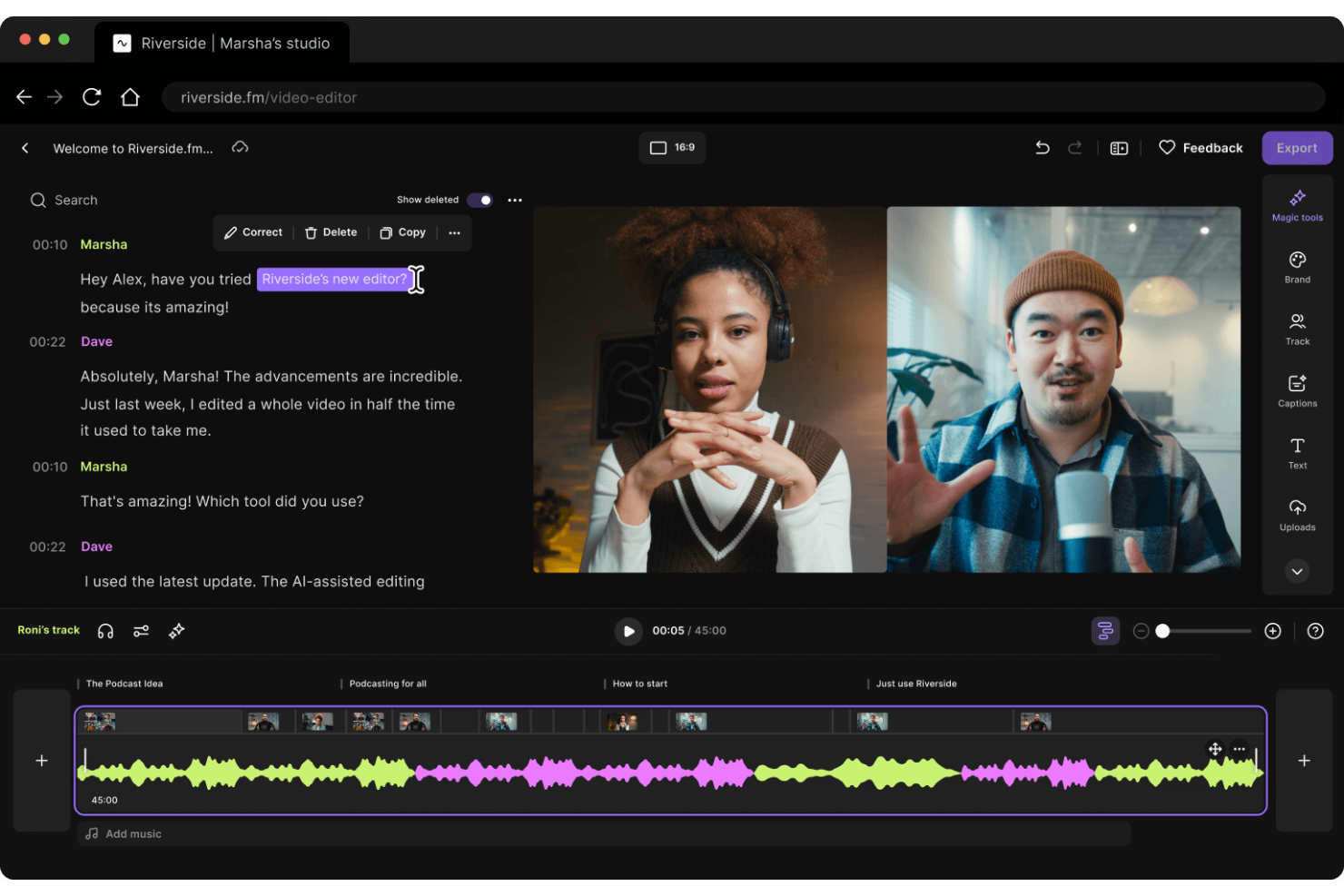 Riverside screenshot - 24 Best Virtual Event Platforms Reviewed in 2026