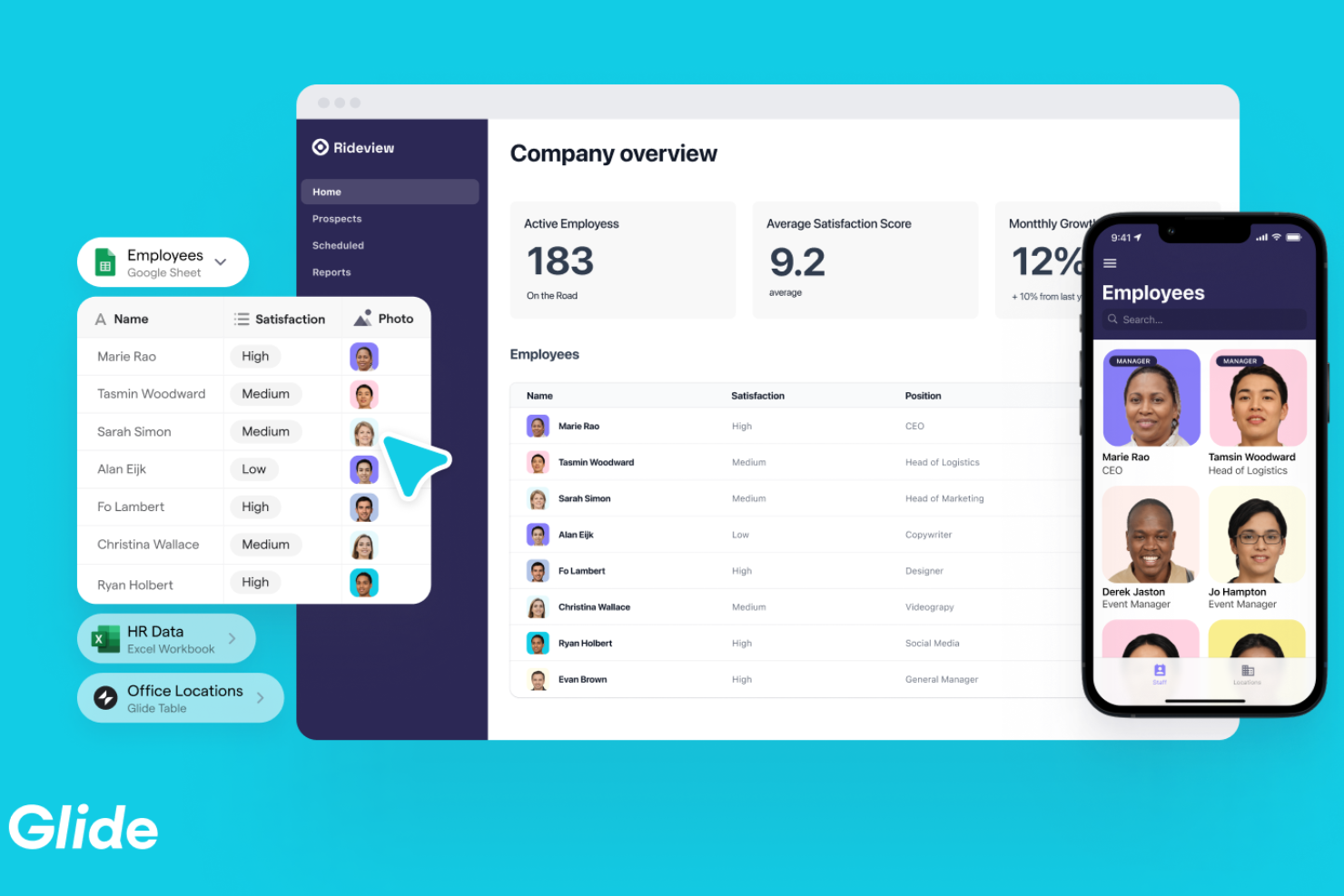 GlideApps screenshot - 23 Best Employee Directory Software Reviewed in 2026