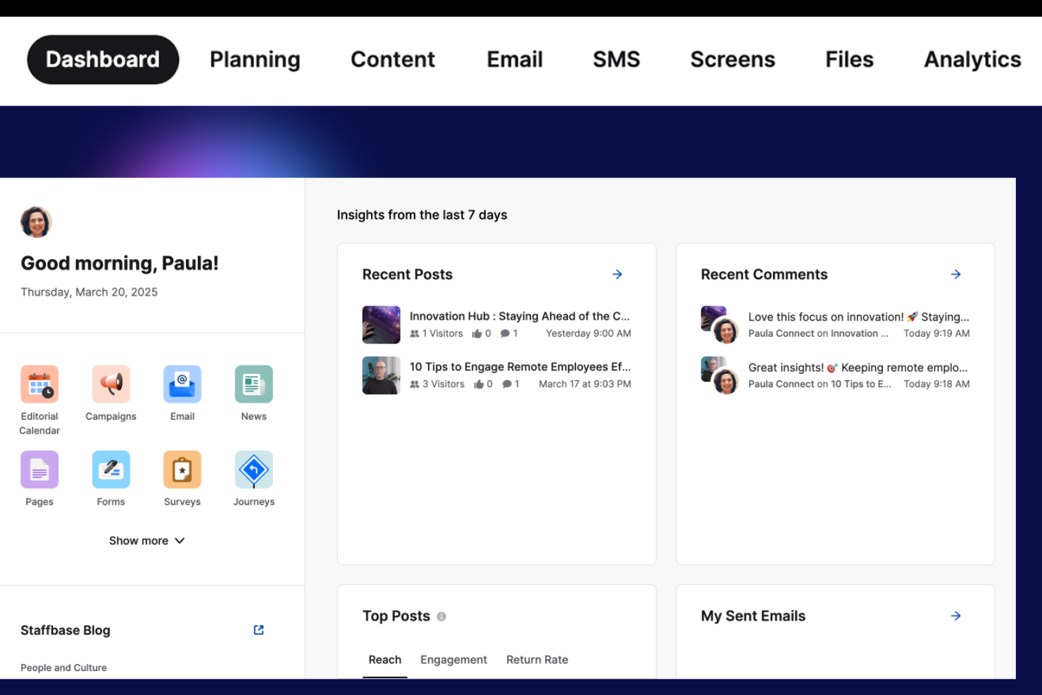 Staffbase screenshot - 23 Best Employee Directory Software Reviewed in 2026