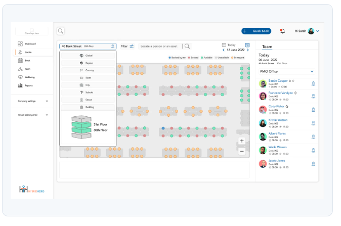 Hybrid Hero screenshot - 10 Best AI Hot Desk Booking Software Reviewed in 2026