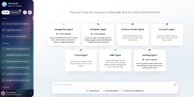 Semos Cloud screenshot - 14 Best AI Employee Recognition Software Tools Reviewed in 2026