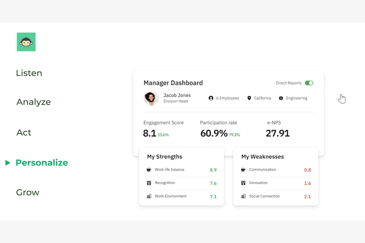 CultureMonkey screenshot - 16 Best Gamification Software for Employee Engagement Reviewed in 2026