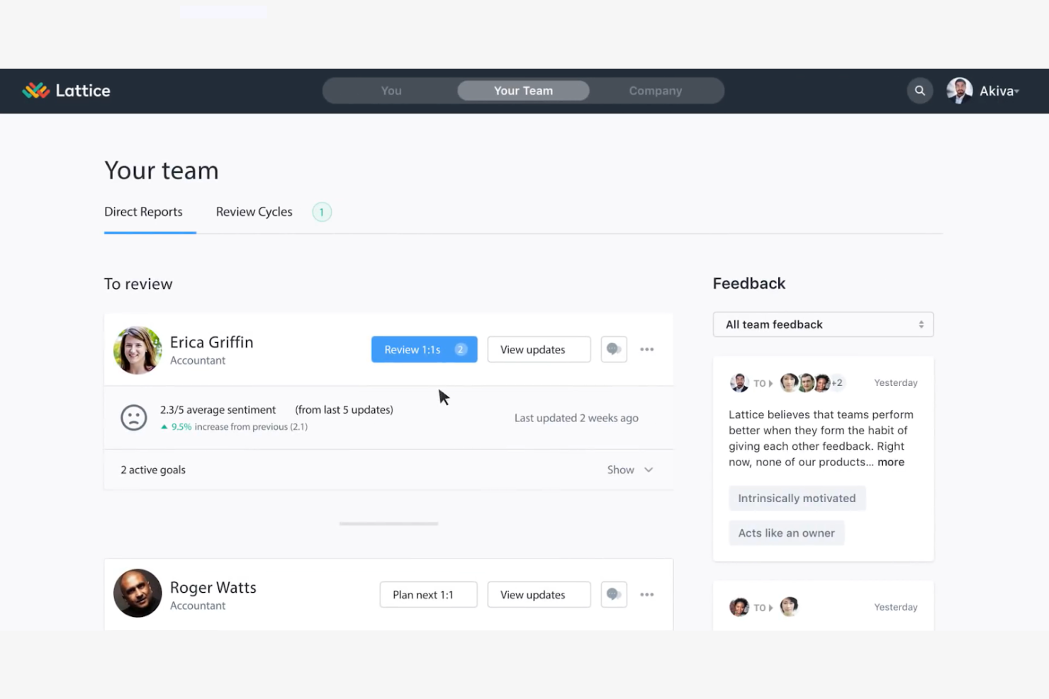 Lattice screenshot - 20 Best Betterworks Alternatives Reviewed in 2026