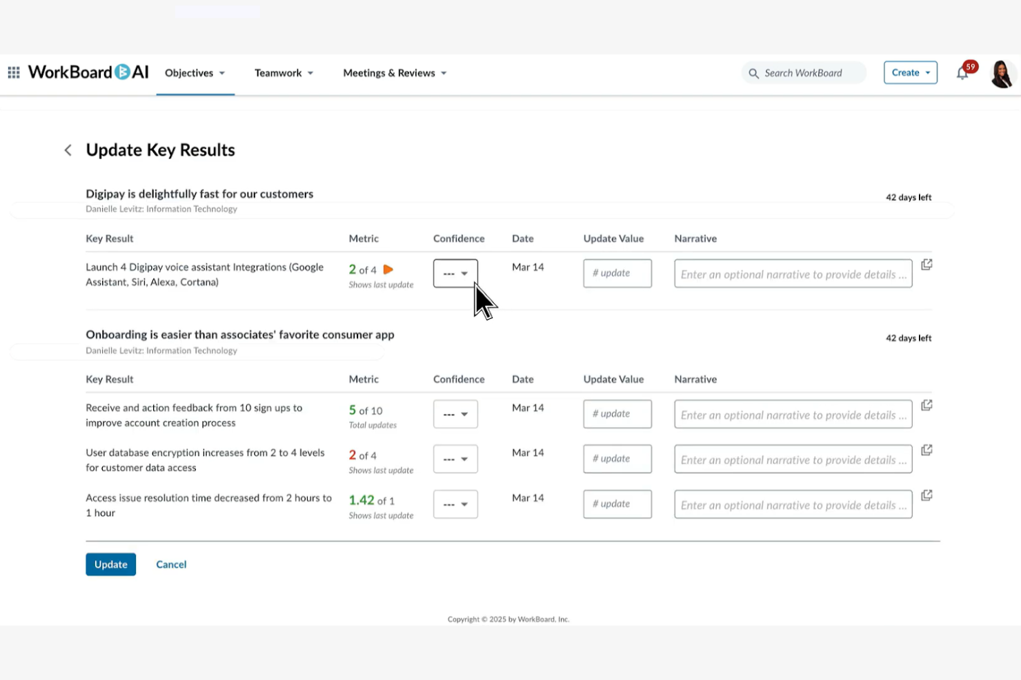 WorkBoard screenshot - 20 Best Betterworks Alternatives Reviewed in 2026