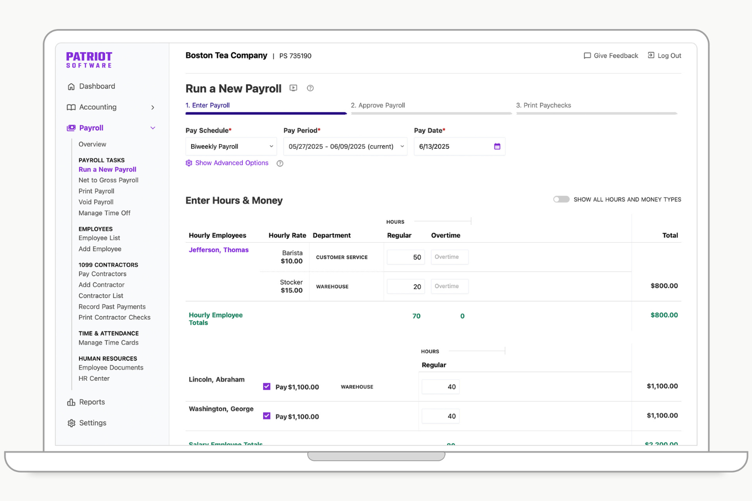 Patriot Software screenshot - 17 Best Simple Payroll Software Reviewed in 2026