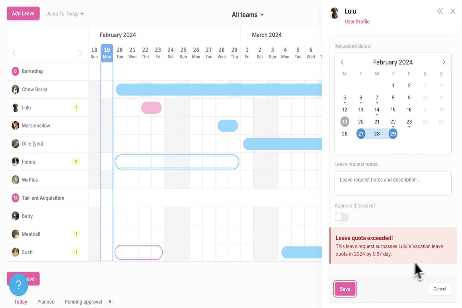 Flamingo screenshot - 17 Best PTO Tracking Software Reviewed in 2026