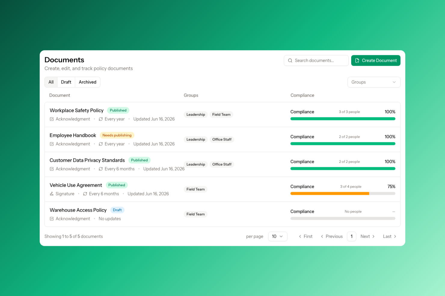 ClearPolicy screenshot - 10 Best Policy Management Software of 2026: Reviewed