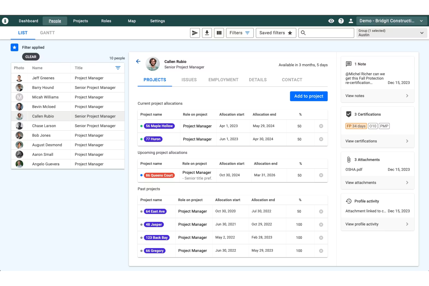 Bridgit screenshot - 14 Best Construction Workforce Management Software Reviewed in 2026