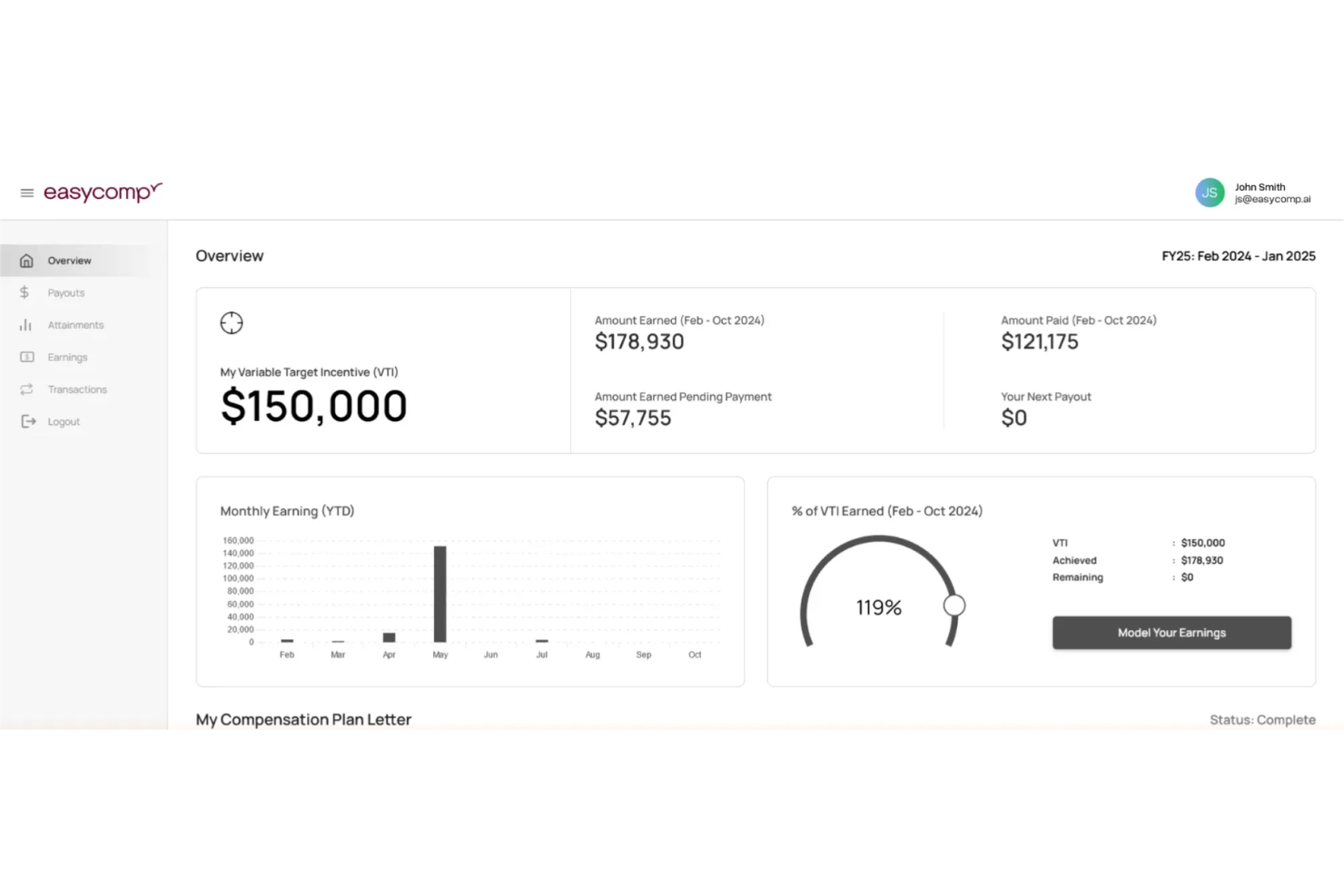 EasyComp screenshot - 21 Best Incentive Compensation Management Software Of 2026