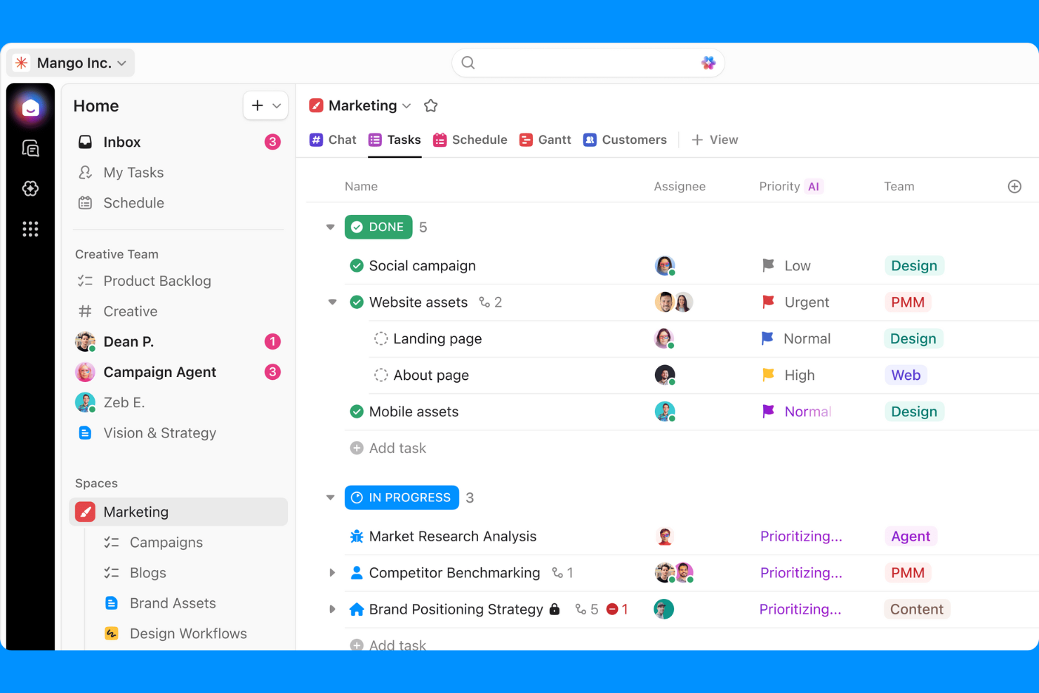 ClickUp screenshot - 24 Best Small Business Management Software Reviewed in 2026