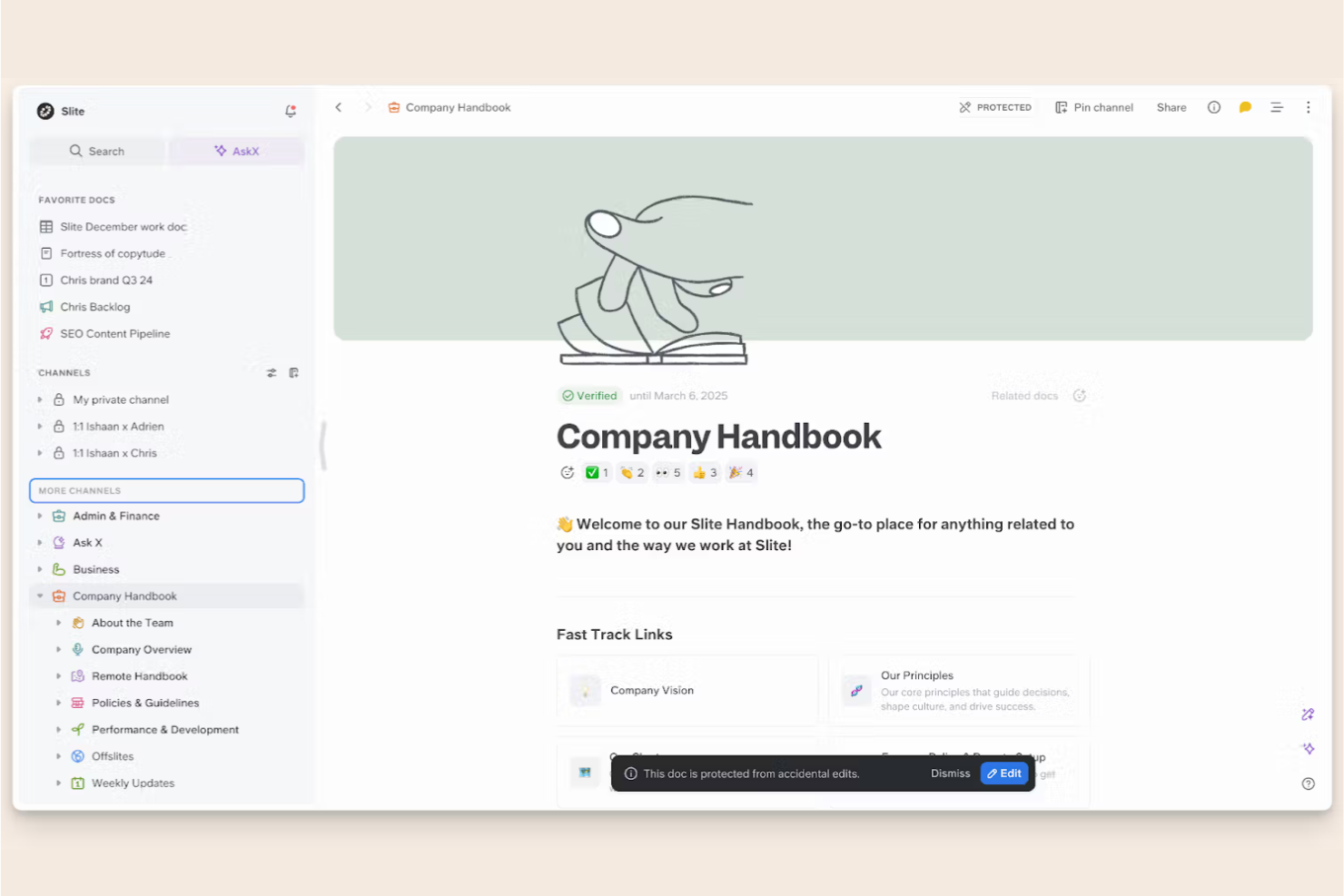 Slite screenshot - 15 Best Wiki Software Reviewed in 2026