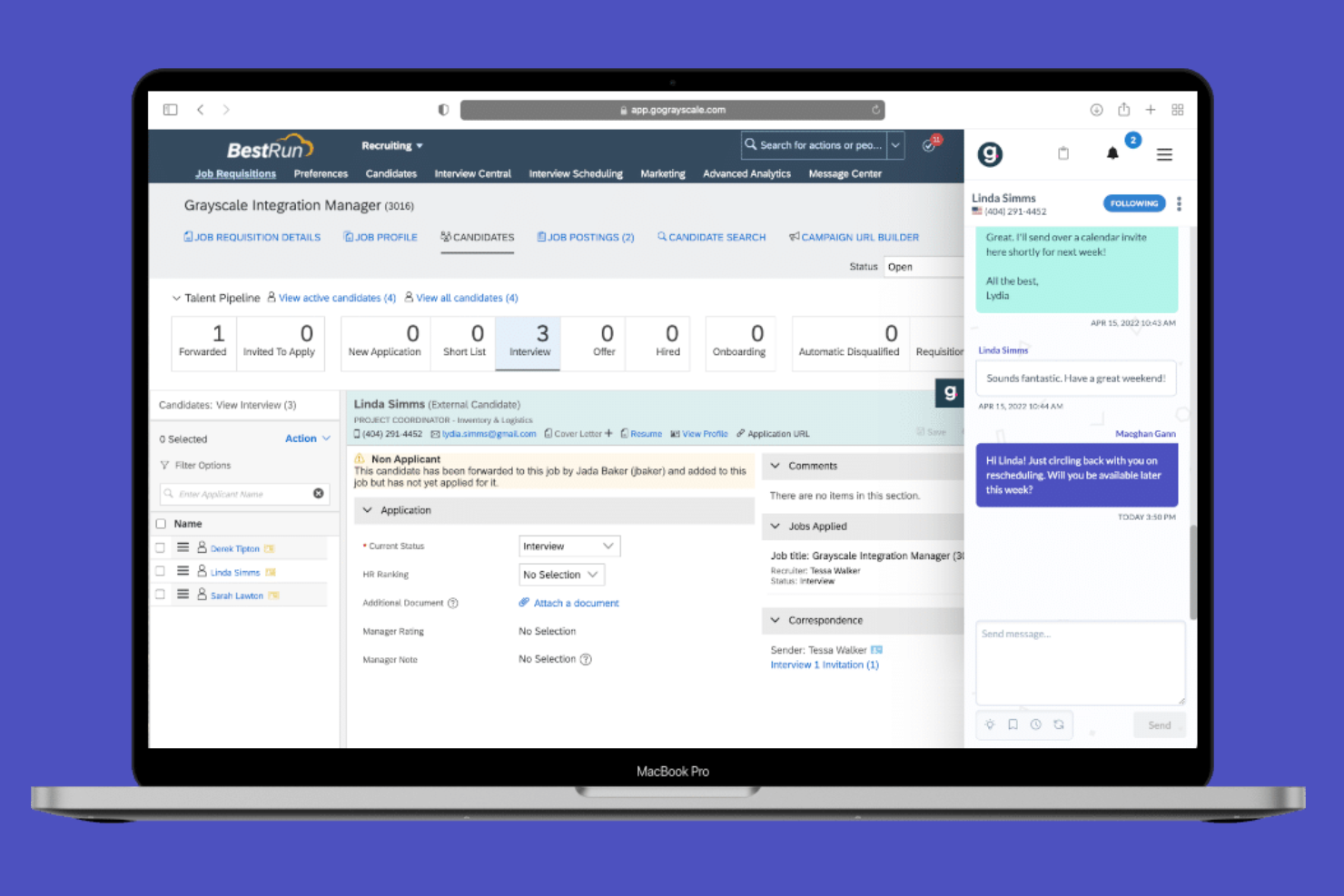 Grayscale screenshot - 21 Best Text Recruiting Software Reviewed in 2026