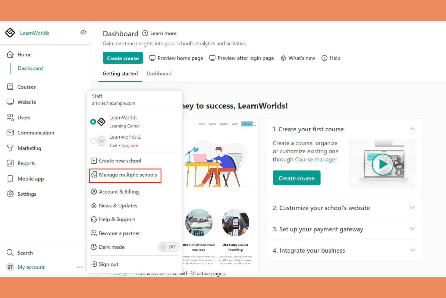 LearnWorlds screenshot - 19 Best Mobile LMS Reviewed in 2026