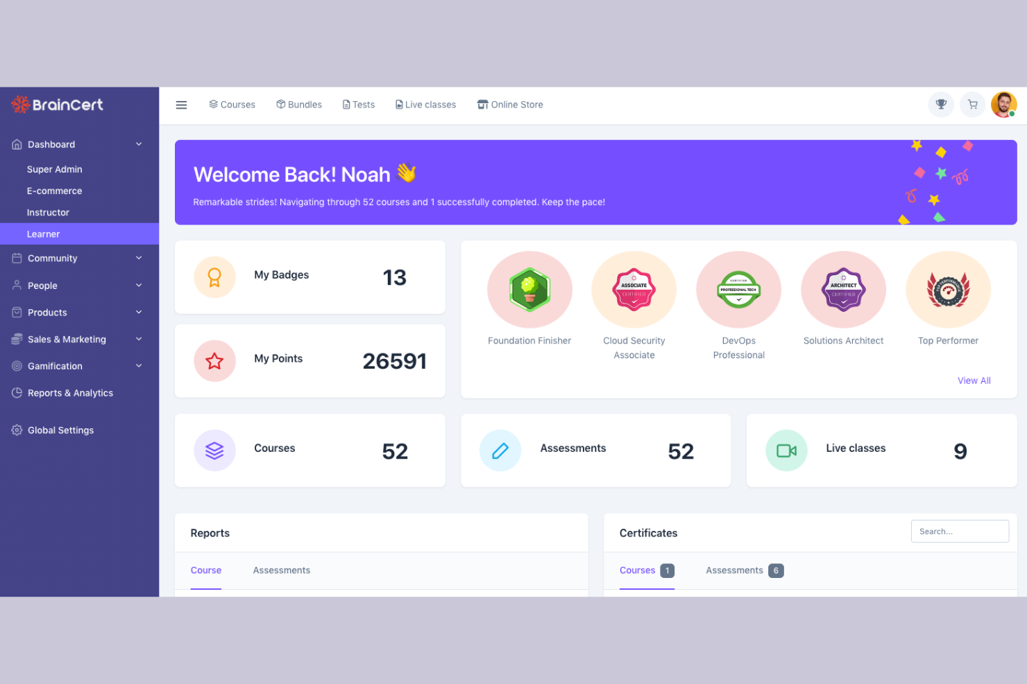 BrainCert screenshot - 19 Best Mobile LMS Reviewed in 2026