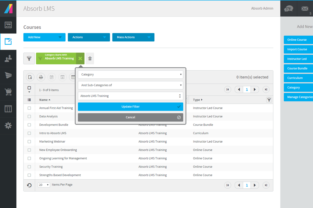 Absorb LMS screenshot - 18 Best LMS for Manufacturing Reviewed in 2026