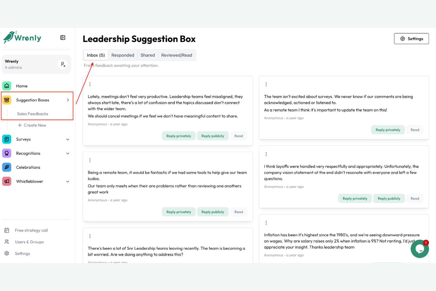 Wrenly screenshot - 17 Best Culture Amp Alternatives Reviewed in 2026