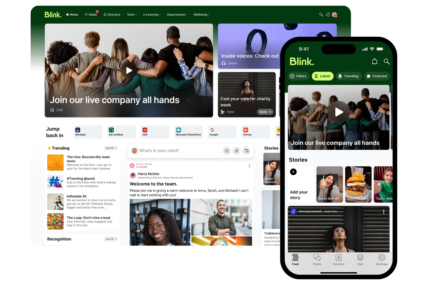 Blink screenshot - 22 Internal Communication Tools for 2026