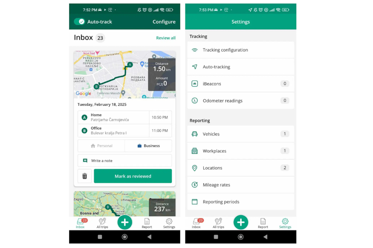 Driversnote screenshot - 13 Mileage Tracking Software for 2026