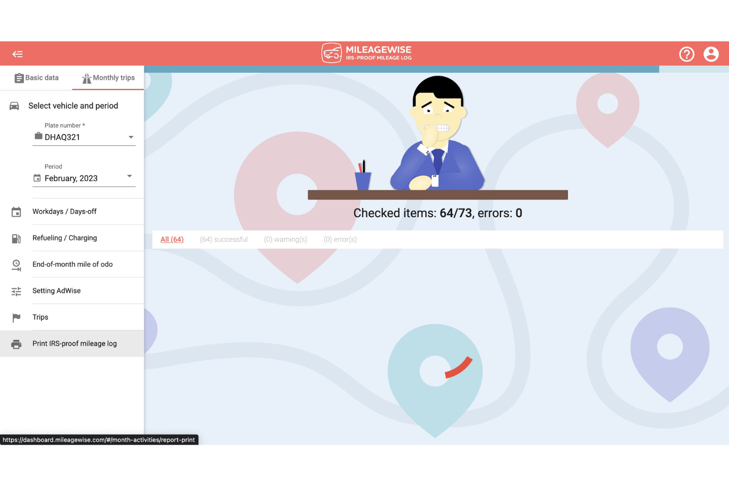 MileageWise screenshot - 13 Mileage Tracking Software for 2026