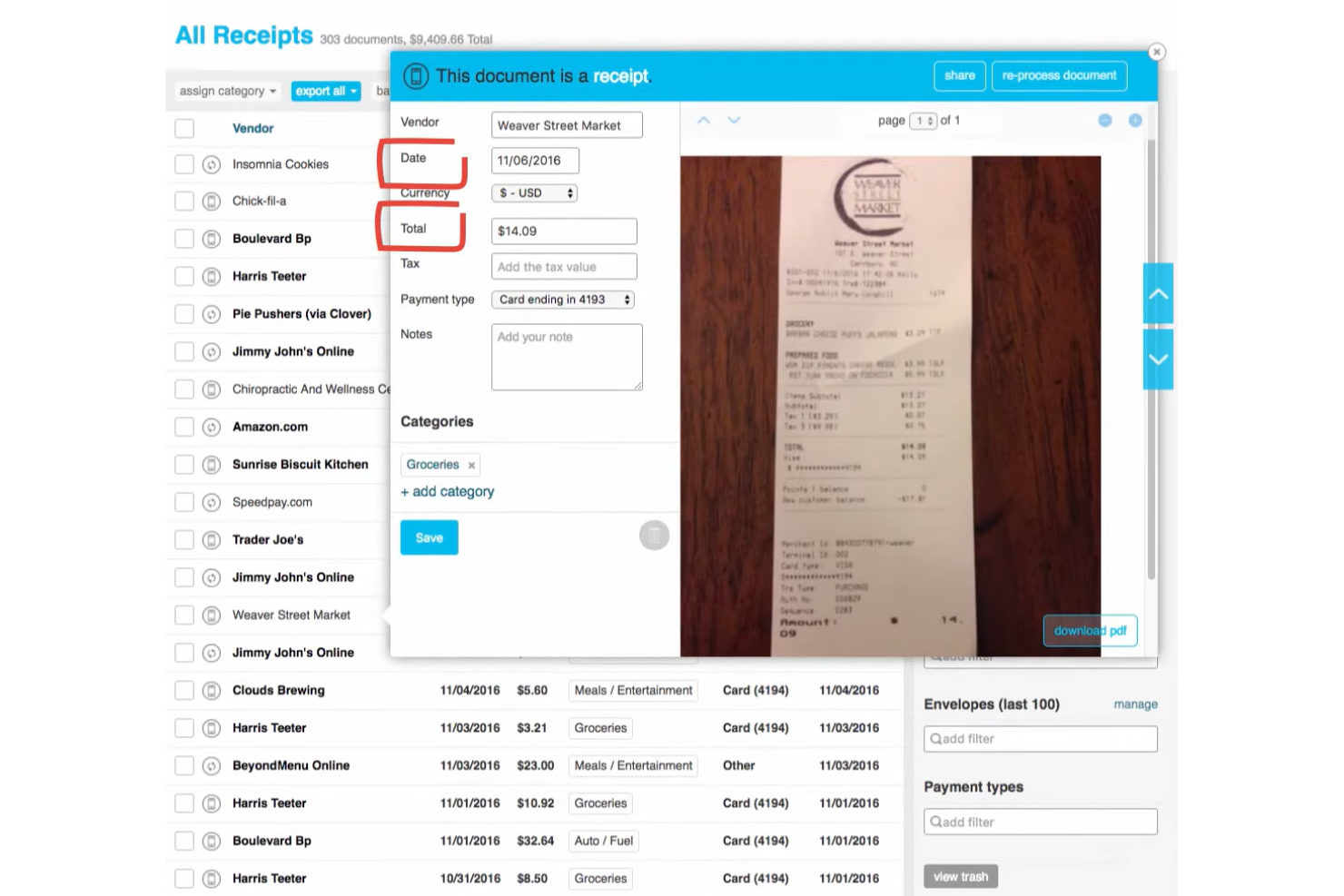 Shoeboxed screenshot - 15 Receipt Scanner Apps for 2026