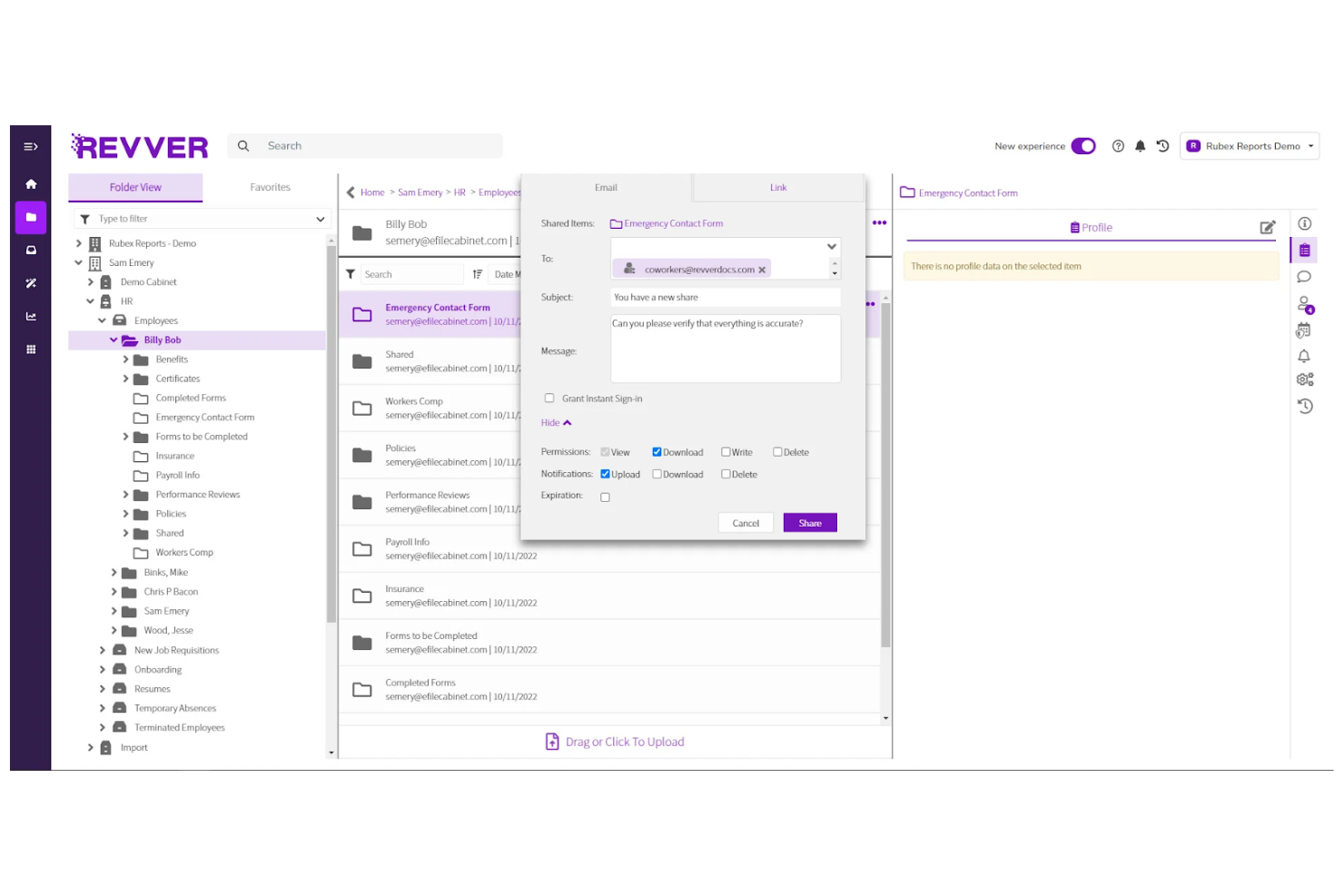 Revver screenshot - 14 HR Document Management Software for 2026