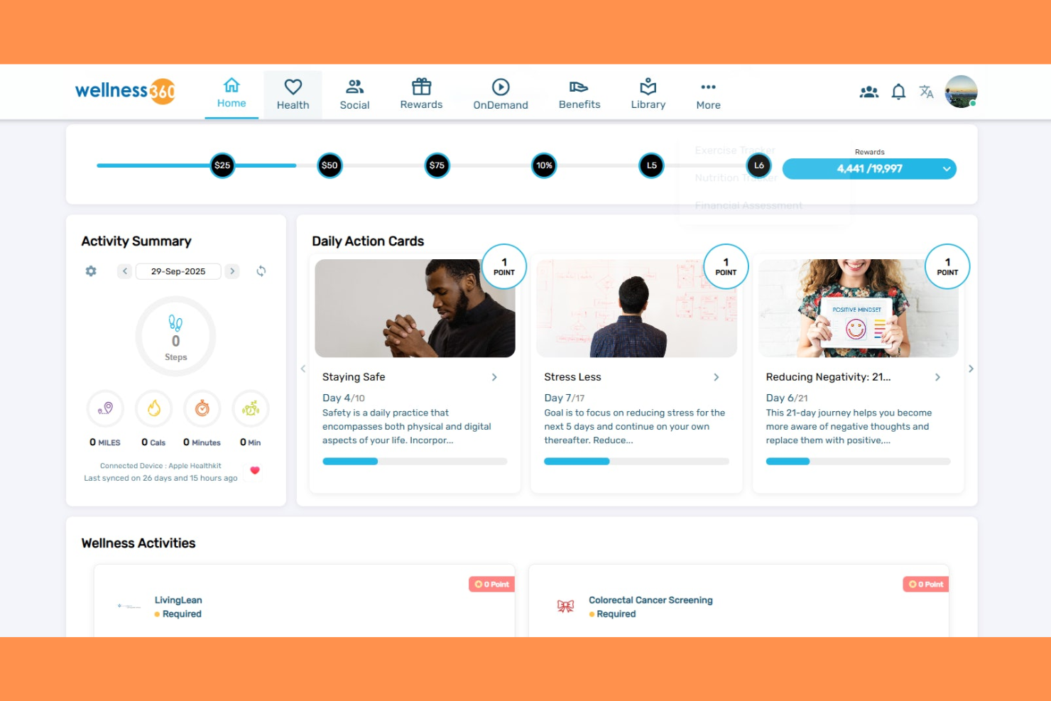 Wellness360 screenshot - 21 Best Free Corporate Wellness Software in 2026