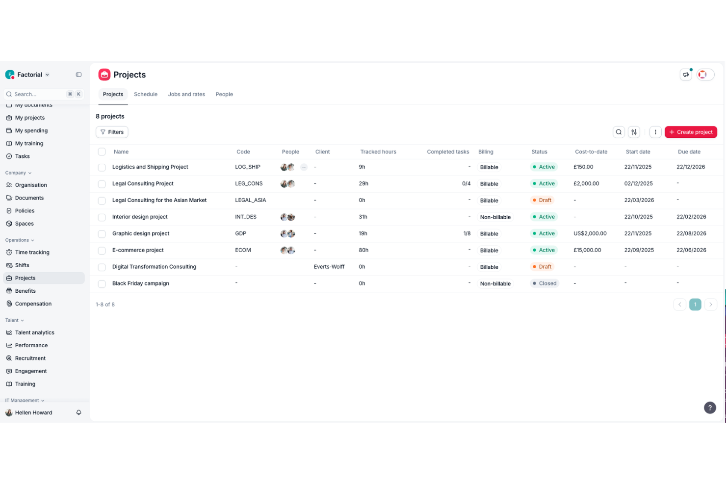 Factorial screenshot - 20 Best HR Project Management Software in 2026