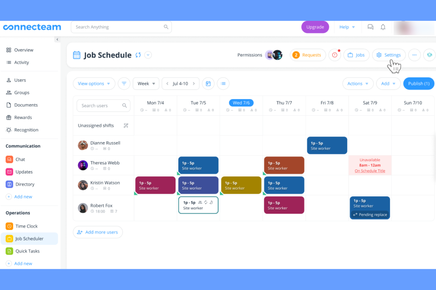 Connecteam screenshot - 14 Top Manufacturing Workforce Management Software in 2026
