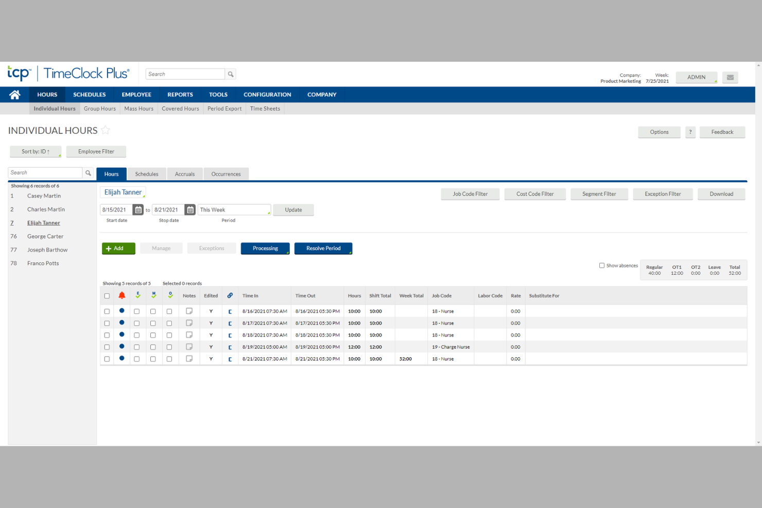 TimeClock Plus screenshot - 14 Top Manufacturing Workforce Management Software in 2026