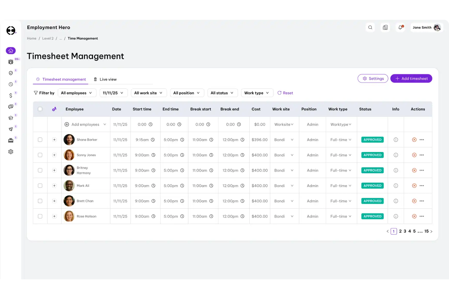 Employment Hero screenshot - 20 Top Employer of Record Services in New Zealand for 2026