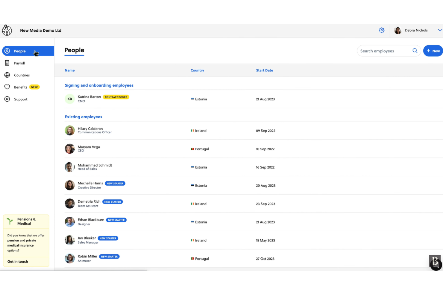 Boundless screenshot - 20 Top Employer of Record Services in New Zealand for 2026