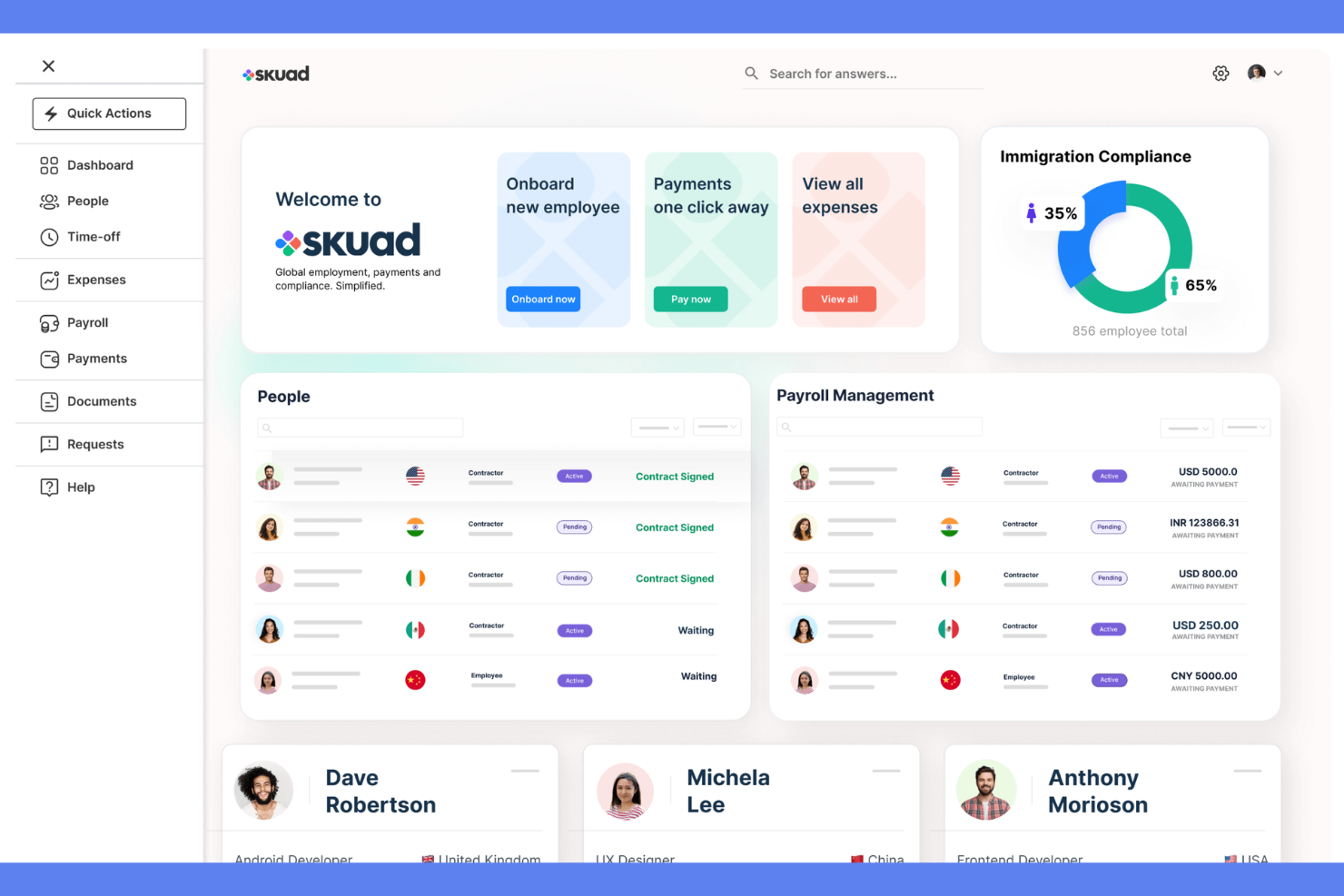 Skuad screenshot - 20 Best Employer of Record Services in Belarus for 2026