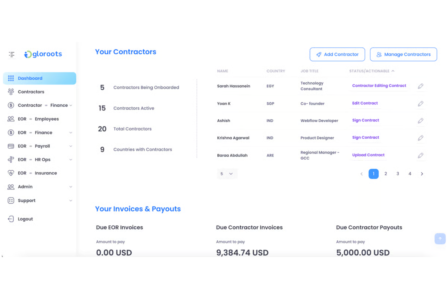 Gloroots screenshot - 20 Best Employer of Record Services in Georgia in 2026