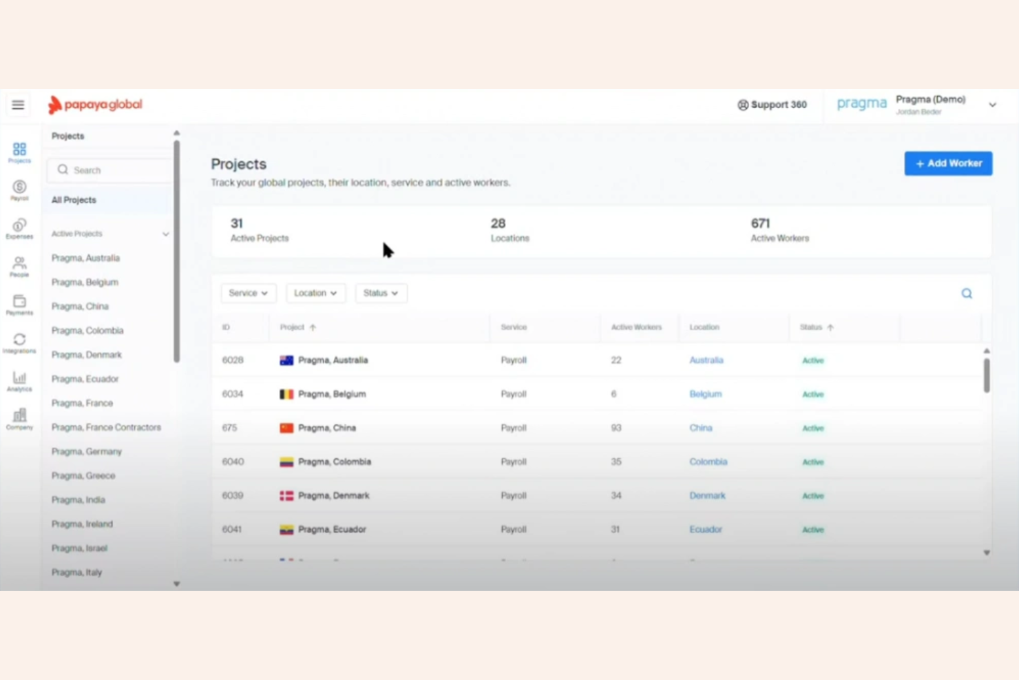 Papaya Global screenshot - 23 Best Employer of Record Services Croatia in 2026