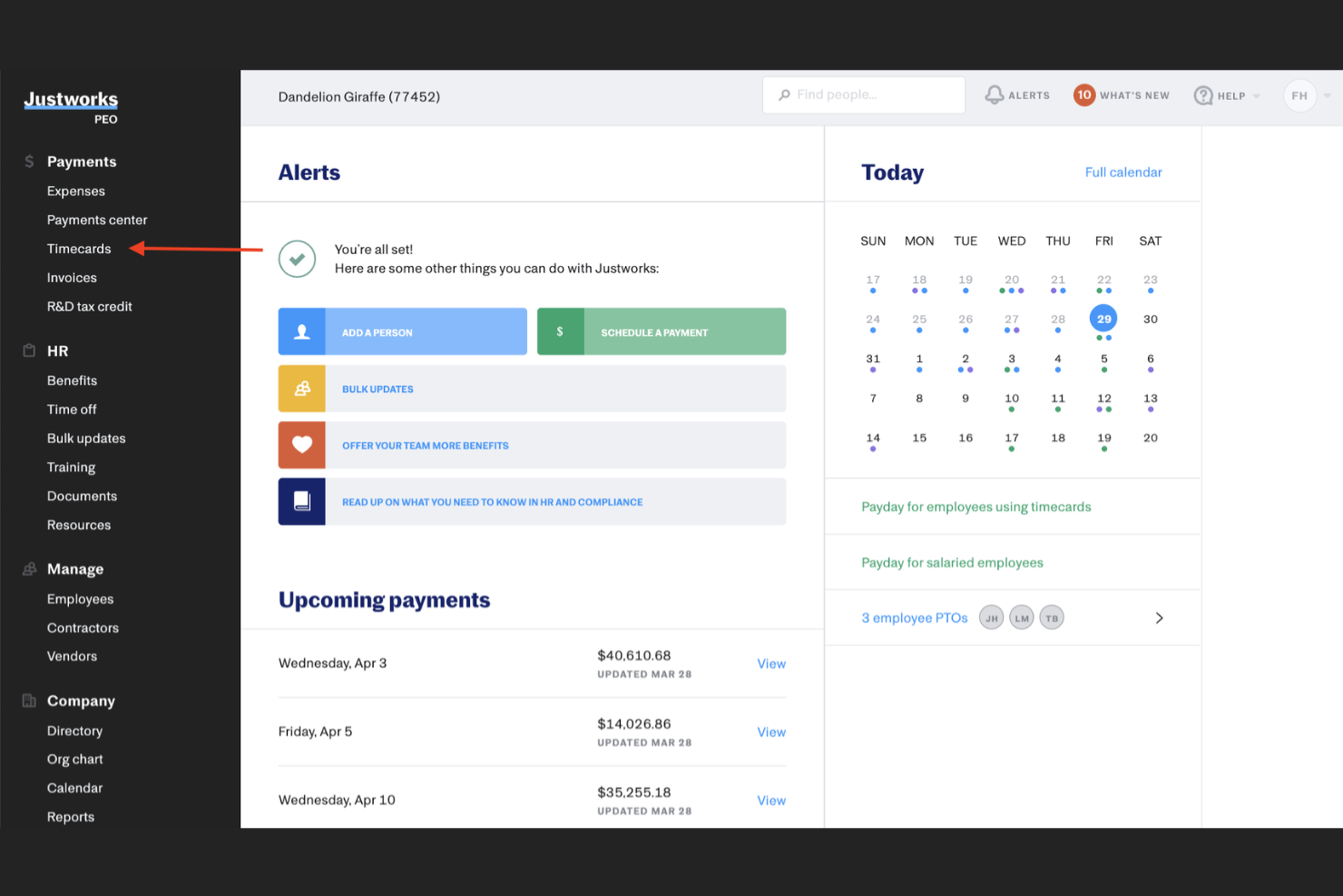 Justworks screenshot - 23 Best Employer of Record Services Croatia in 2026