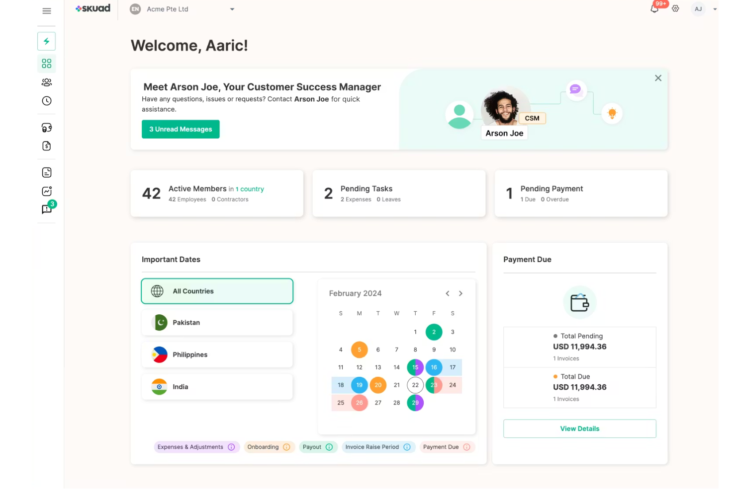 Skuad screenshot - 20 Best Employer of Record Services in Denmark for 2026